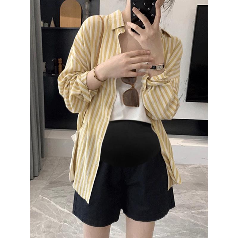 孕妇短裤夏季潮妈外穿薄款外穿白色阔腿裤宽松休闲托腹打底裤子女