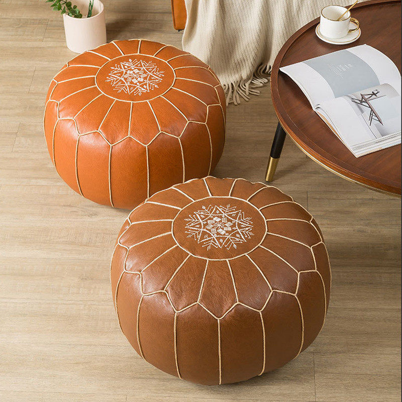 摩洛哥风情蒲团坐垫皮质坐墩地上榻榻米免洗小凳子脚踏搁脚凳,居家布艺,蒲团,淘宝优惠券,粉丝福利购,淘宝优惠卷