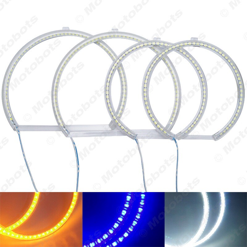 适用宝马BMW E53 X5 SMD-带罩天使眼大灯 改装天使眼光圈