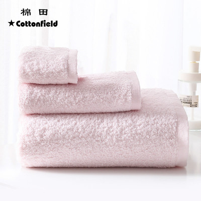 棉田全棉用浴巾纯棉成人男女柔软吸水洗脸用浴巾毛巾方巾套装