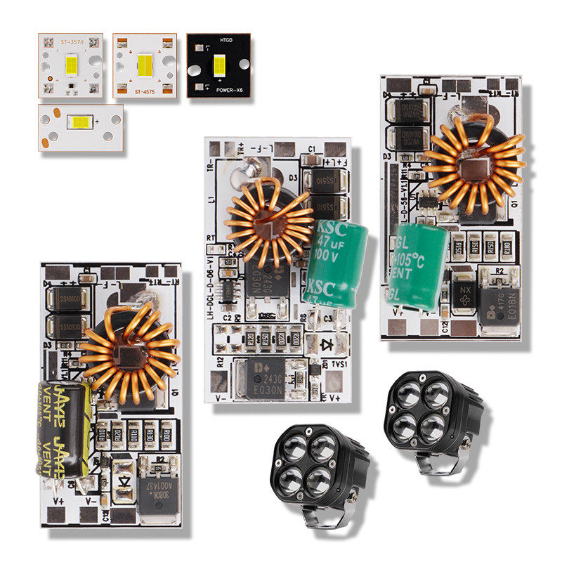 LED灯珠驱动板大功率车灯四叶工作灯60W80W120W电路板12V24V