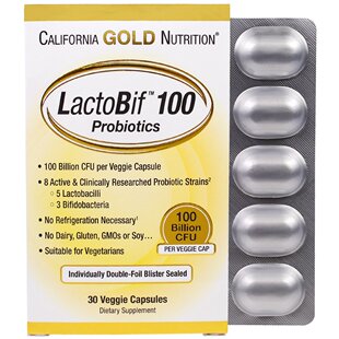 美国California LactoBif 活性益生菌株1000亿 30粒胶囊成人