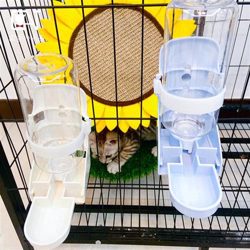 新款宠物饮水器猫咪悬挂式笼子狗狗自动喝喂水碗慢食可固定食盆防