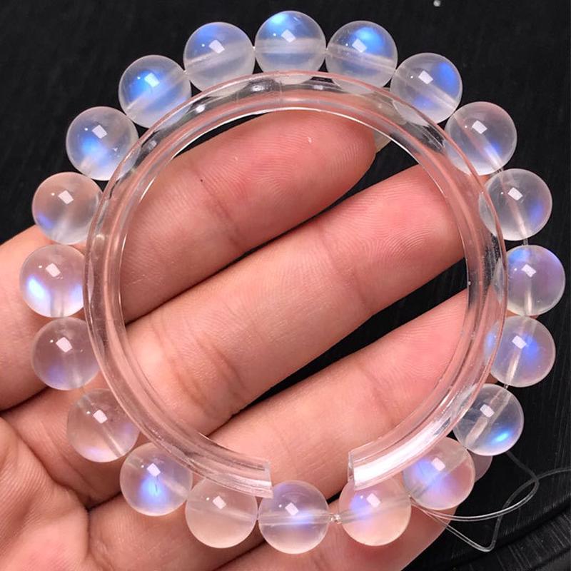 厂家直销天然月光石手串蓝月光手链简约风而时尚蓝月光手链批发