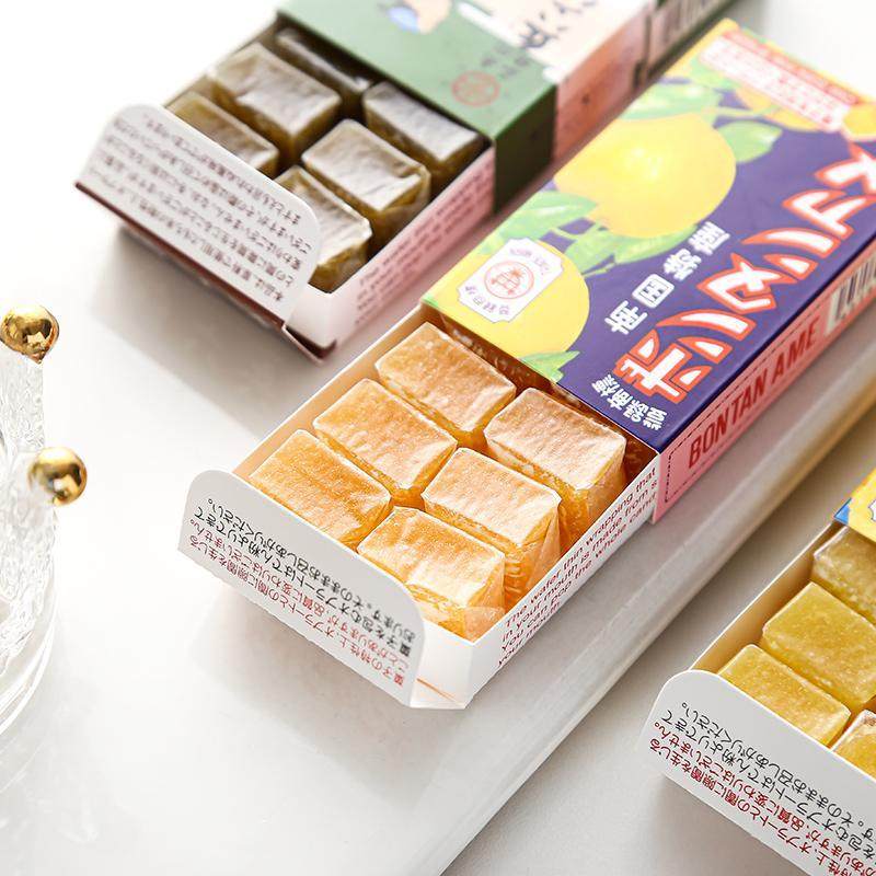 新货2盒装日本南国特产古早柚子糖seika菠萝糖兵六饼果汁软糖橡皮