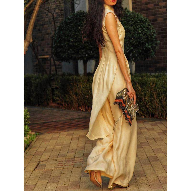 新款中式丝棉无袖显瘦套装阔腿裤两件套,女装/女士精品,连衣裙,淘宝优惠券,粉丝福利购,淘宝优惠卷