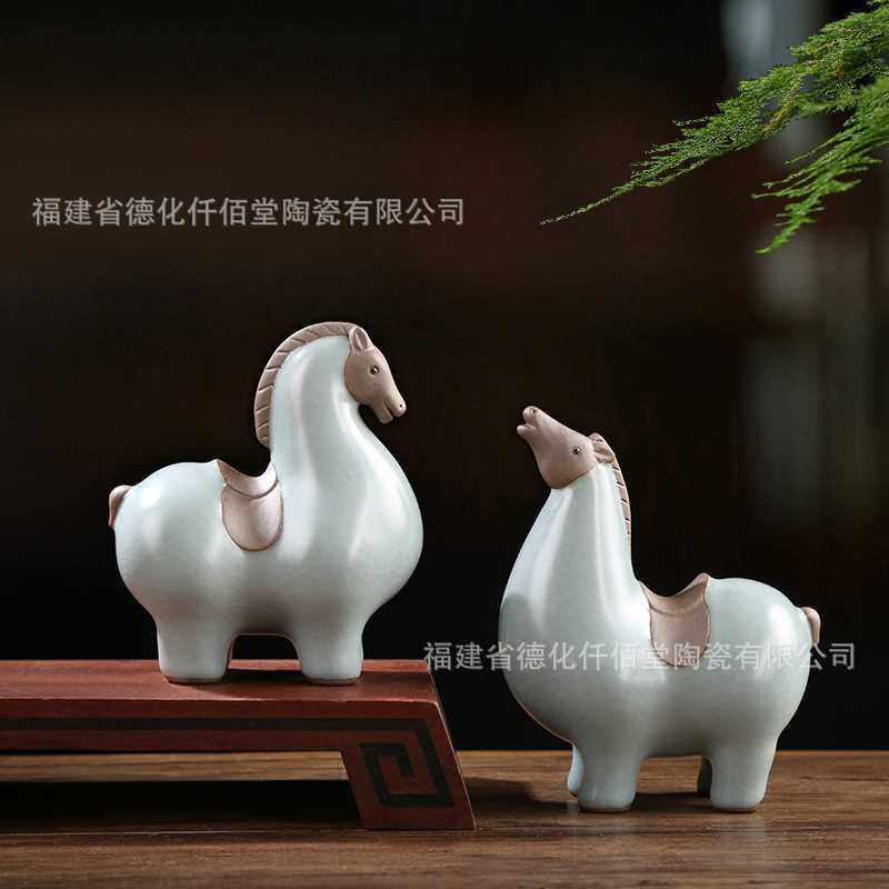 陶瓷唐马摆件小号招财客厅玄关酒柜桌面装饰品办公桌生肖马摆设品,餐饮具,茶宠摆件,淘宝优惠券,粉丝福利购,淘宝优惠卷