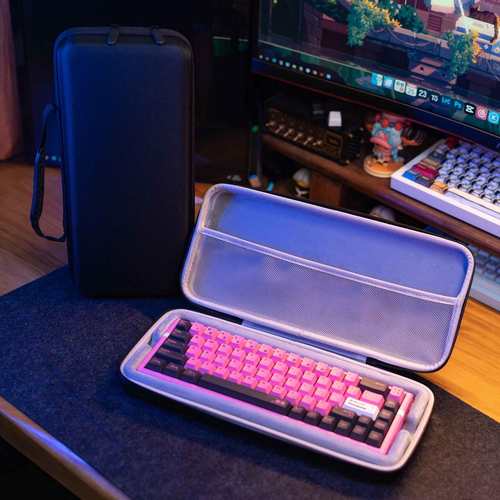 68%配列键盘收纳包ATK RS6 Ultra磁轴键盘包硬壳植绒内胆网兜提手
