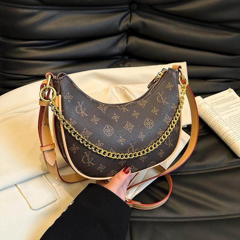 2025新网红爆款老花链条包高级感百搭单肩斜挎中古腋下包,箱包皮具/热销女包/男包,腋下包,淘宝优惠券,粉丝福利购,淘宝优惠卷