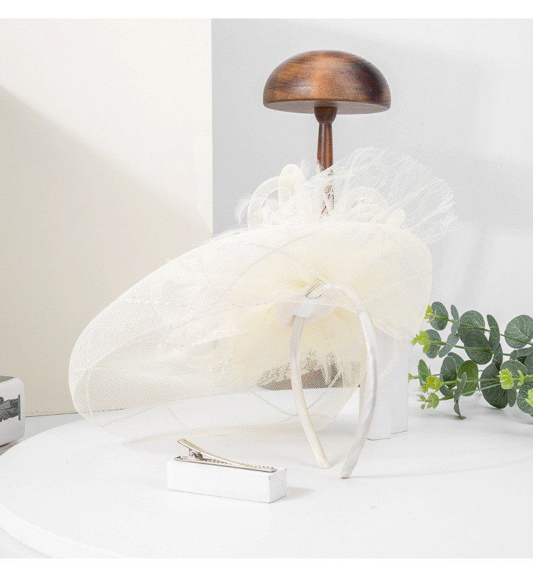 英式赫本复古黑色网纱小礼帽头饰女年会礼服舞台走秀表演帽子详情18