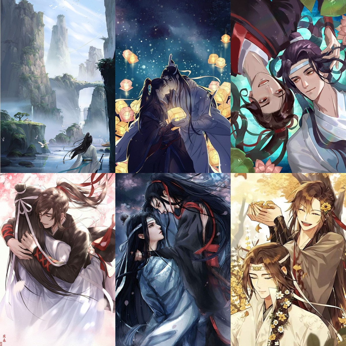 魔道祖师海报墙贴纸贴画魏无羡蓝忘机魏婴蓝湛周边二次元来图定制