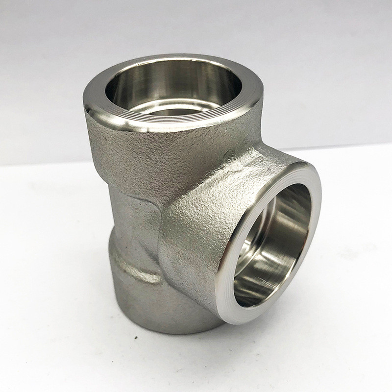 承316焊接三通承口焊接弯头304不锈钢锻制高压厂家插焊三通