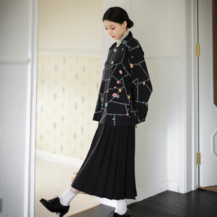 阿梅学姐｜巨好穿的明制方领窄袖套装 秋冬有口袋杉水集