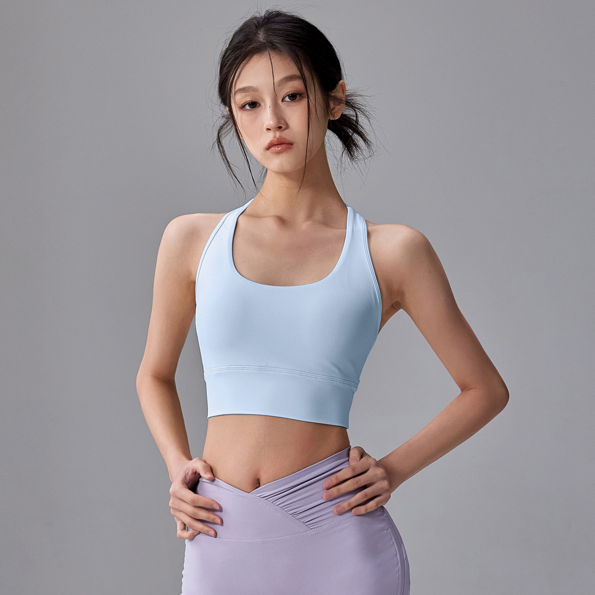 运动内衣女防震聚拢速干瑜伽背心带胸垫跑步训练健身文胸外穿美背