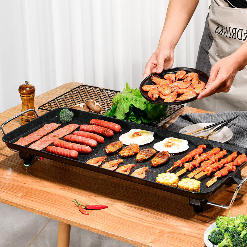 电烤炉家用电铁板烧韩式商用家用无烟电烤盘不粘烤肉锅一体锅