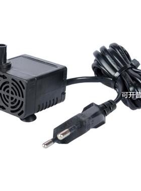 微型水泵Hmax0.7米欧规圆插线220V高压5W迷你型空调扇潜水泵
