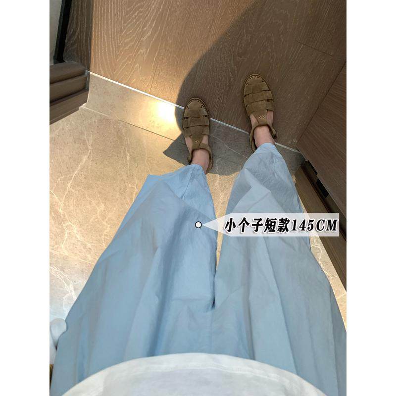 小个子145七分蓝色气球裤女夏季薄款显瘦休闲萝卜阔腿裤xxs码,女装/女士精品,休闲裤,淘宝优惠券,粉丝福利购,淘宝优惠卷