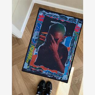 FrankOcean法海blonde专辑风格地毯地垫防滑床边毯美式桌垫飘窗垫