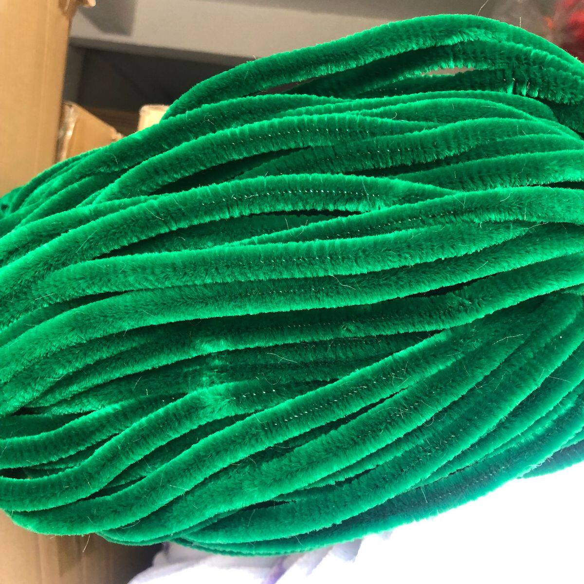 500米加密绒条加粗绒花条仿毛条扭扭棒毛根规格颜色毛绒条