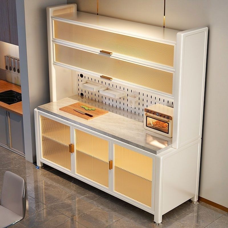 餐边柜岩板厨房置物架家用多层落地小家电微波炉烤箱储物柜收纳柜,厨房/烹饪用具,微波炉置物架,淘宝优惠券,粉丝福利购,淘宝优惠卷