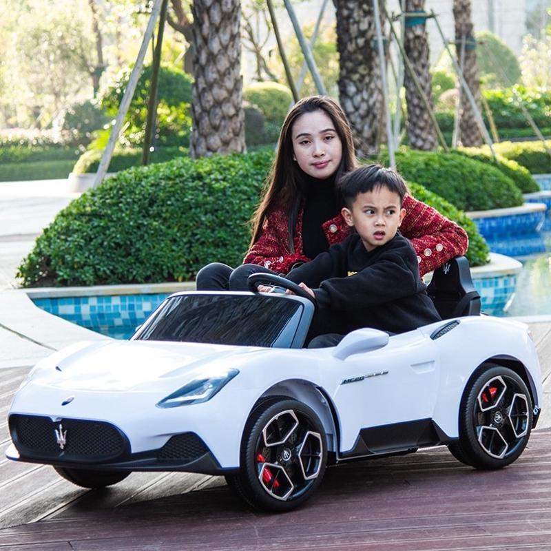 24v玛莎拉蒂儿童电动车汽车双人座四轮遥控亲子车玩具车可坐大人