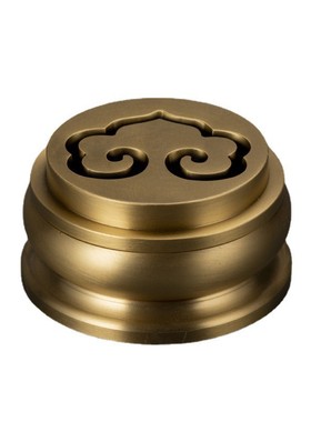 7厘米篆香炉黄铜/薰香炉初学香篆炉篆模香道工具器具铜香炉便携