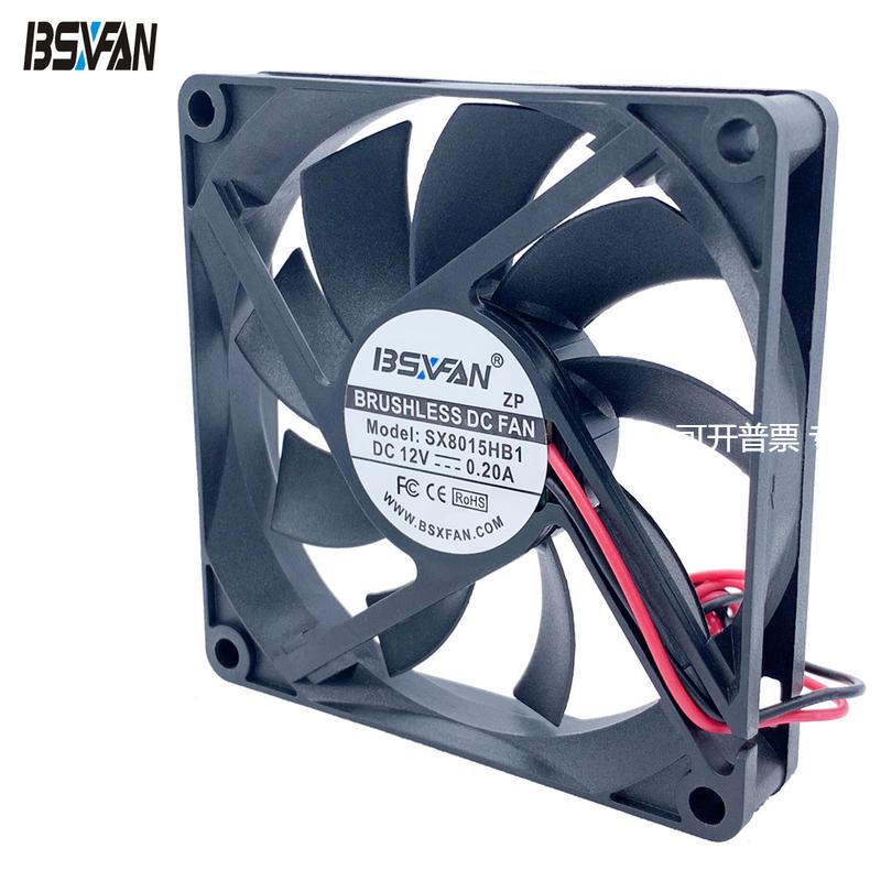8015散热风扇 12V 24V IP65防水 双滚珠 LED灯 除湿机风扇