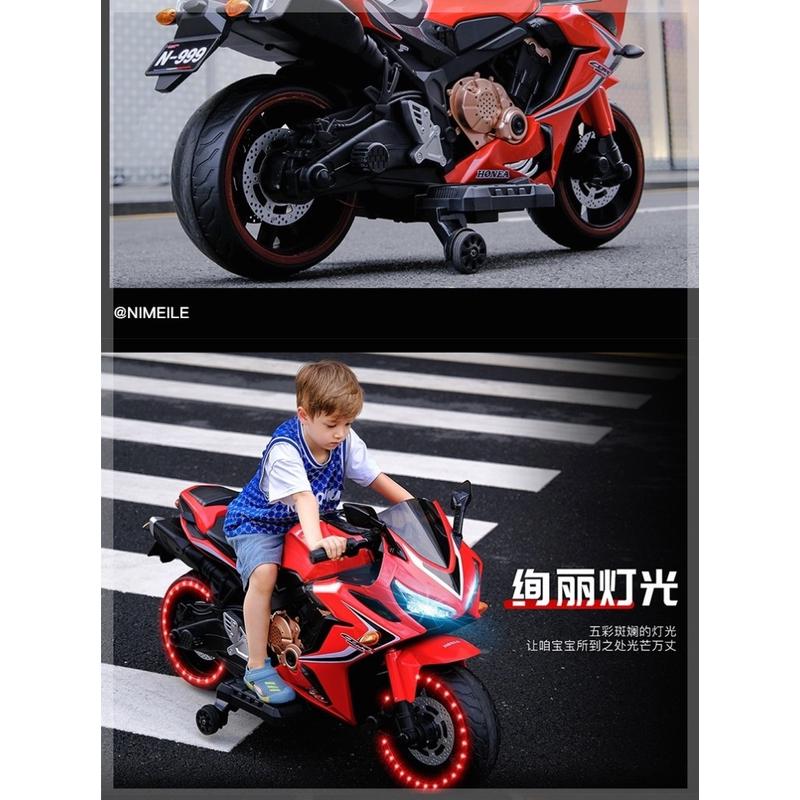 超大号儿童电动摩托车两轮童车可坐大人小孩机车宝宝小跑车玩具车