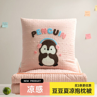 抱枕被子两用办公室午休睡车用抱枕秋冬被卡通毯子二一