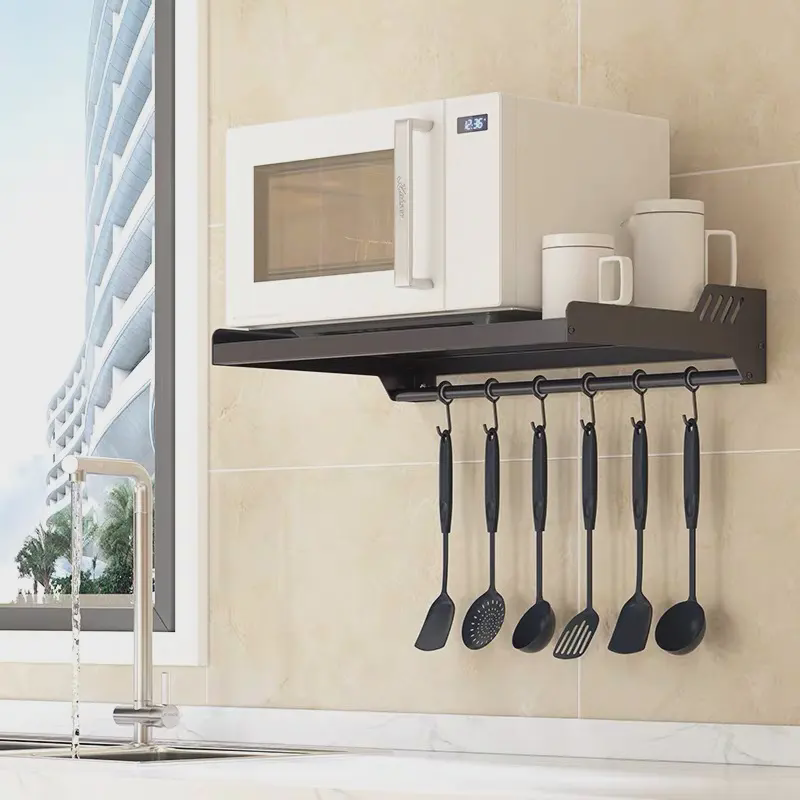 壁挂微波炉置物架用厨房多功能挂墙式放烤箱墙上收纳架子金属,厨房/烹饪用具,微波炉置物架,淘宝优惠券,粉丝福利购,淘宝优惠卷
