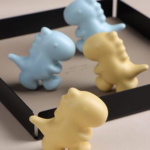 橱柜拉手定制恐龙儿童房衣柜门约陶瓷彩色床头抽屉可爱把手书柜