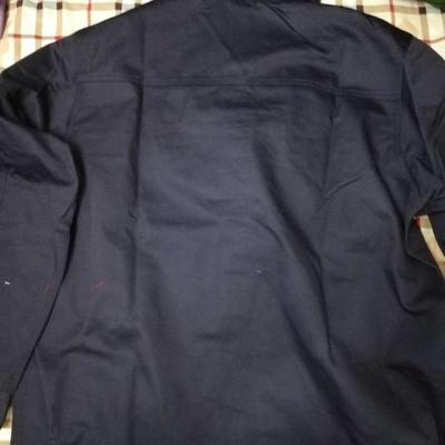 高档套装 焊工长袖服厂服纯棉汽修蓝色春秋鞍钢男耐磨工作服 电焊
