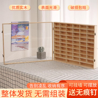 1:64小汽车模型展示架收纳盒实木定制柜多美卡风火轮亚克力展示架
