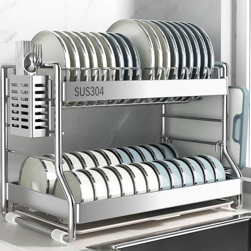 沥水不锈钢厨房置物架碗盘碗筷收纳盒30放碗架碗碟收纳架多功能4,厨房/烹饪用具,碗架,淘宝优惠券,粉丝福利购,淘宝优惠卷