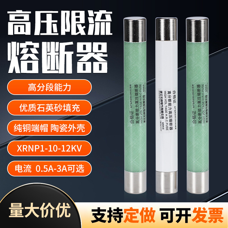 高压限流熔断器XRNP1-10/12KV0.5/1/2/5A高分断能力保险PT熔管