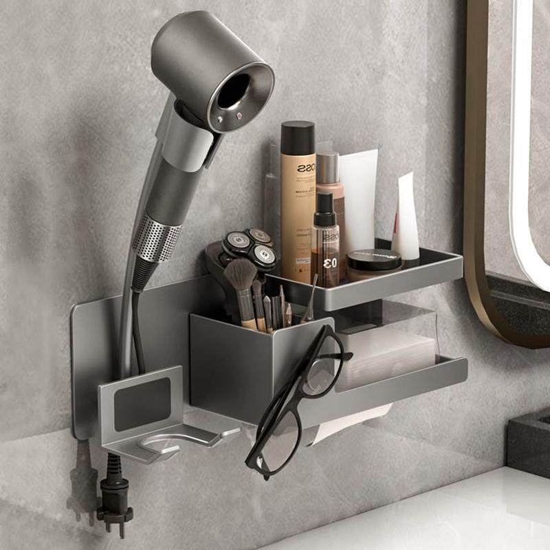 壁挂式免打孔手拿风筒支架浴室置物架收纳架吹风机懒人免卫生间子,家庭/个人清洁工具,吹风机置物架,淘宝优惠券,粉丝福利购,淘宝优惠卷