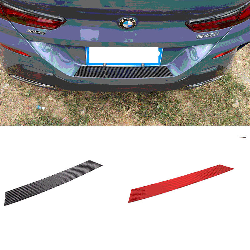 适用于19-22款宝马8系外置后护板贴 真碳纤（软）1件套