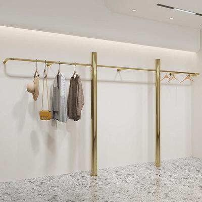 服装店展示架落地式不锈钢钛金挂衣服陈列架子男女装店铺专用货架