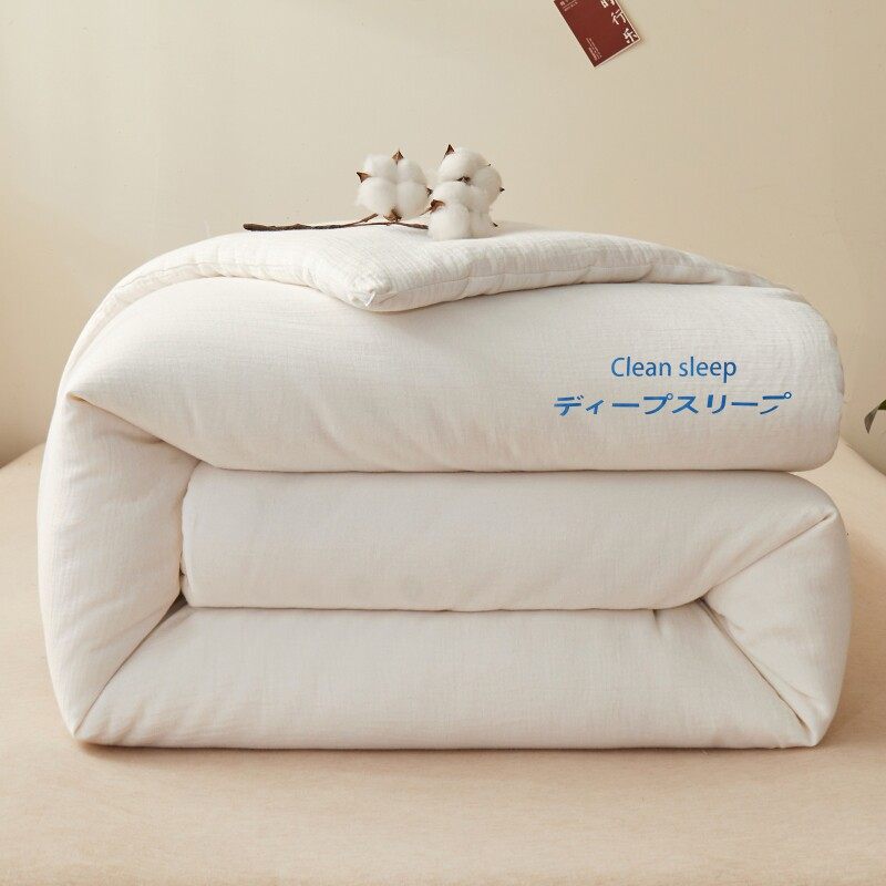 2025新款全棉A类皱皱双层纱棉花被被子冬被棉被被芯冬季加厚保暖,床上用品,棉花被,淘宝优惠券,粉丝福利购,淘宝优惠卷