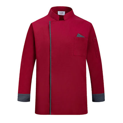 速发高品质厨师服定制印logo秋季长袖工作服男火锅饭店酒店餐厅后