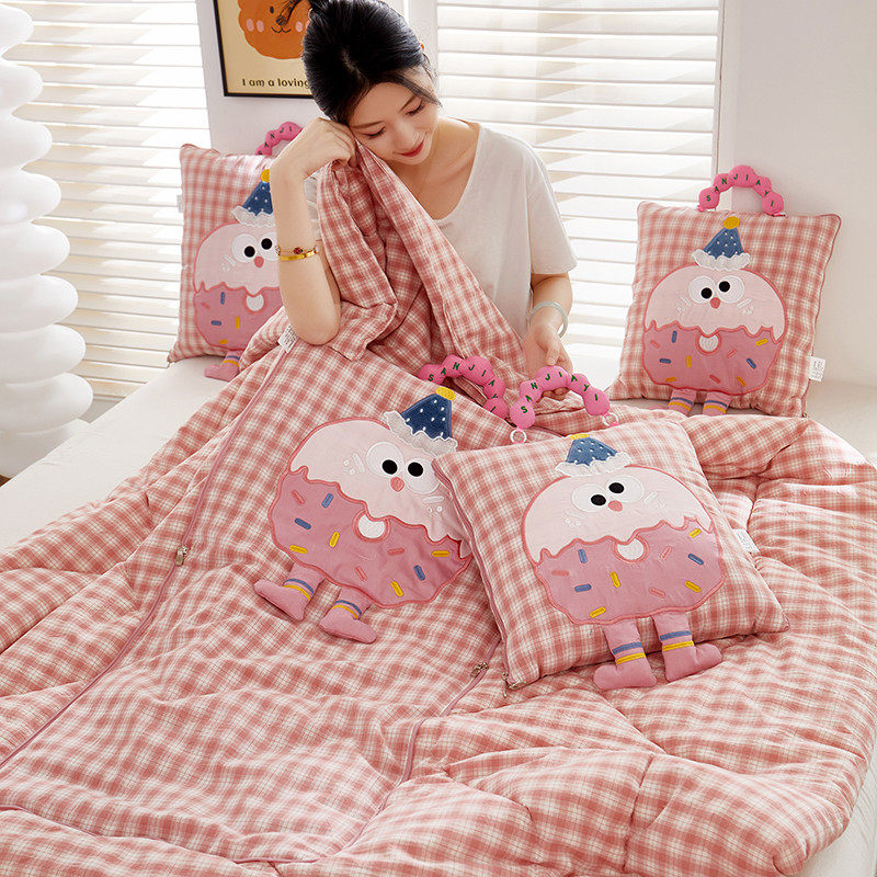 全棉两用抱枕被靠垫枕头被午睡空调被纯棉卡通手提汽车沙发办公室,居家布艺,抱枕被,淘宝优惠券,粉丝福利购,淘宝优惠卷