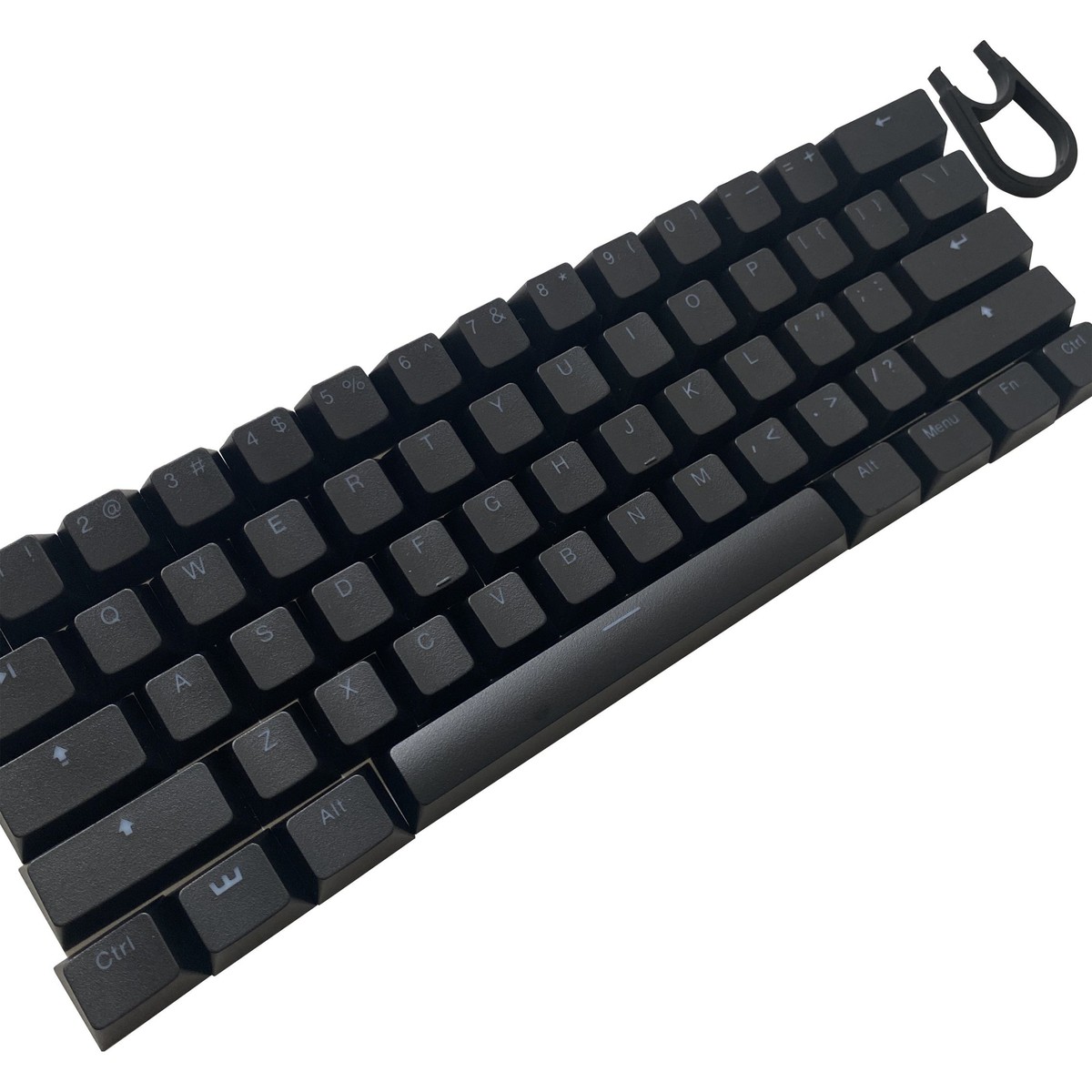 纯黑透光wooting60he+键帽 pbt全新机械键盘客制化 磁轴