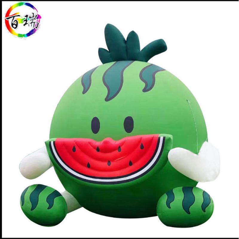 充气坐地西瓜商场气模夏日清凉人偶广场户外夏日主题市集露营美陈