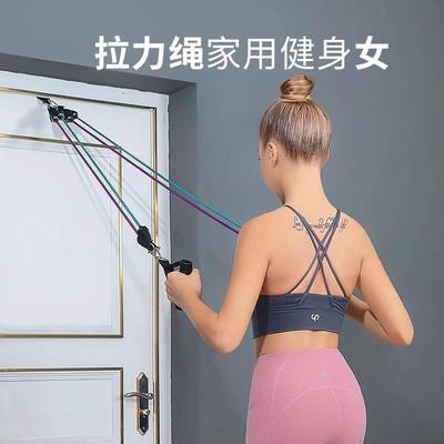 高档胸拉力绳练弹力绳拉练背部神器带阻力开大健身女家用伸运动器