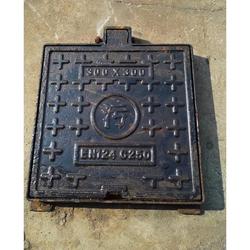 300*300雨水球墨铸铁套篦密封沙井盖 城市道路排水沟井盖