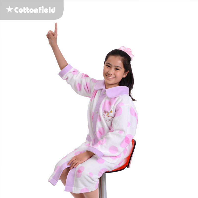 棉田泡泡 纯棉毛巾料浴袍 少女儿童 可爱睡袍21204,童装/婴儿装/亲子装,家居袍/睡袍,淘宝优惠券,粉丝福利购,淘宝优惠卷