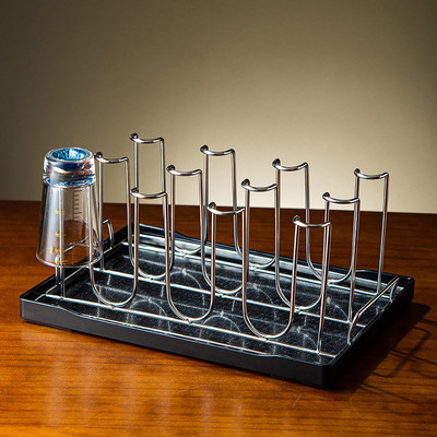 二两酒杯架小白酒杯不锈钢杯架玻璃水杯倒扣杯架客厅餐厅沥水杯架