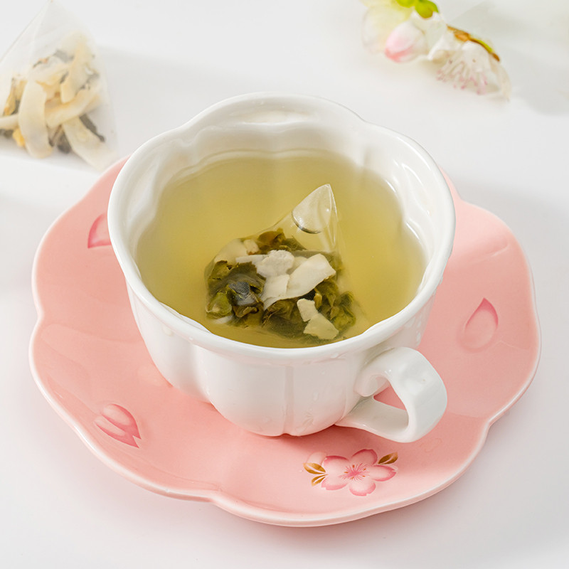 新日期奶香椰子乌龙茶椰香乌龙茶叶浓香型茉莉花茶组合冷泡茶三角