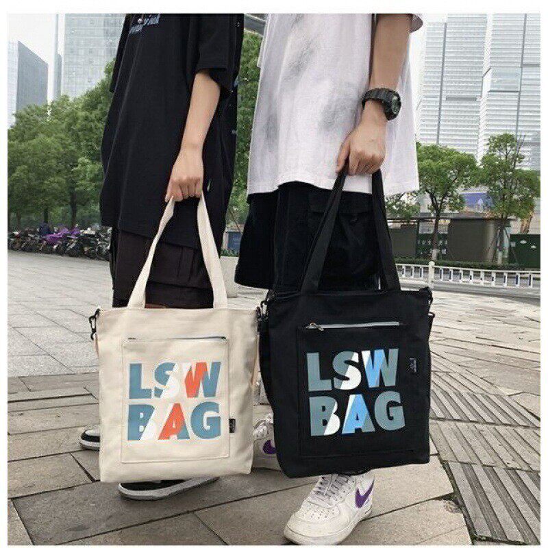 女包学生补习袋工具包日系风帆布包男大容量斜挎手提印花