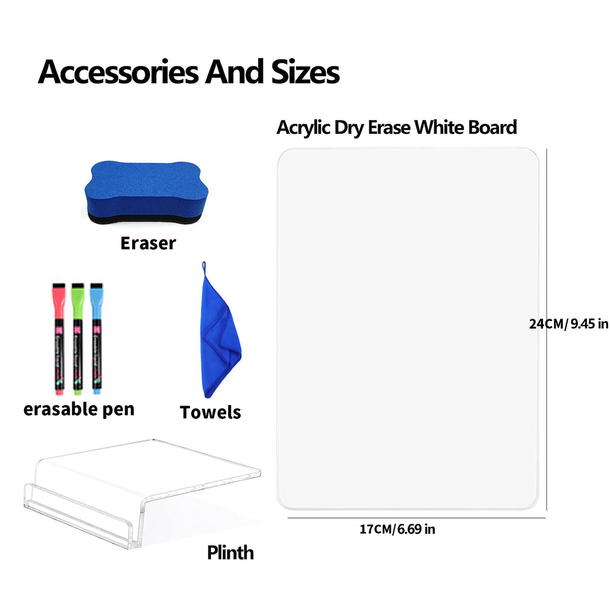桌面小白板提示写字可擦板定制亚克力网红学生备忘录记单词留言板